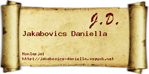 Jakabovics Daniella névjegykártya